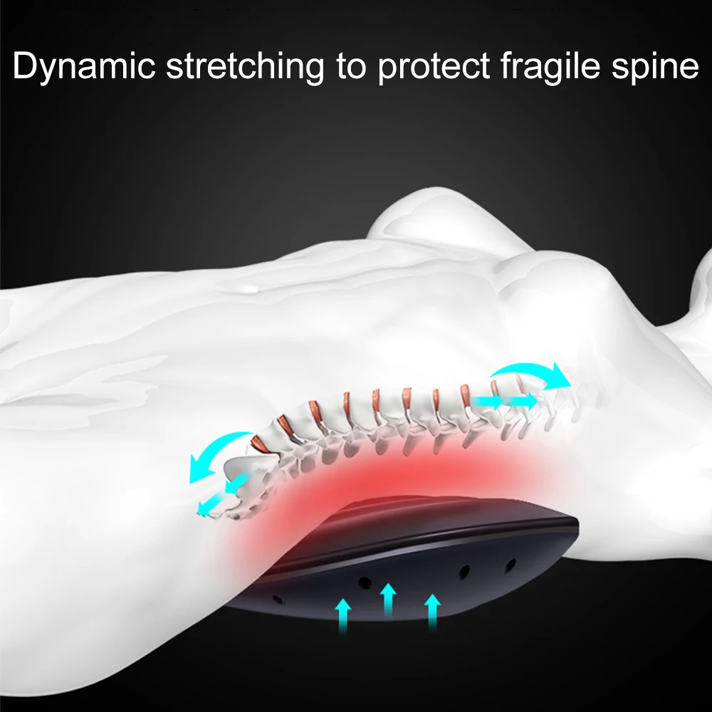 Поясничное тяговое устройство, опорная растягивающаяся на спине Массажер для нагрева талии, физиотерапия, вибрационная Массажная машина для здоровья