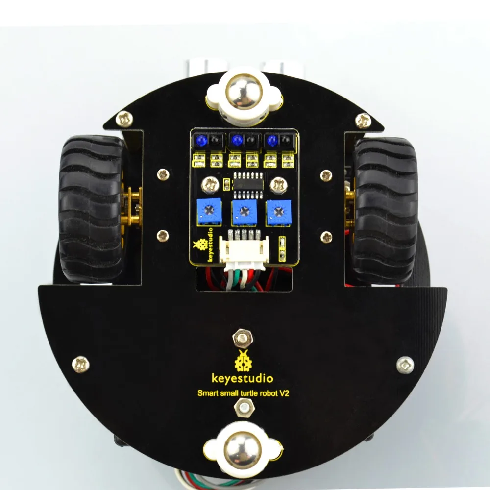 Новинка! Keyestudio Смарт маленькая черепаха робот автомобильный комплект V2.0 W/Графический программирования + Руководство пользователя (на