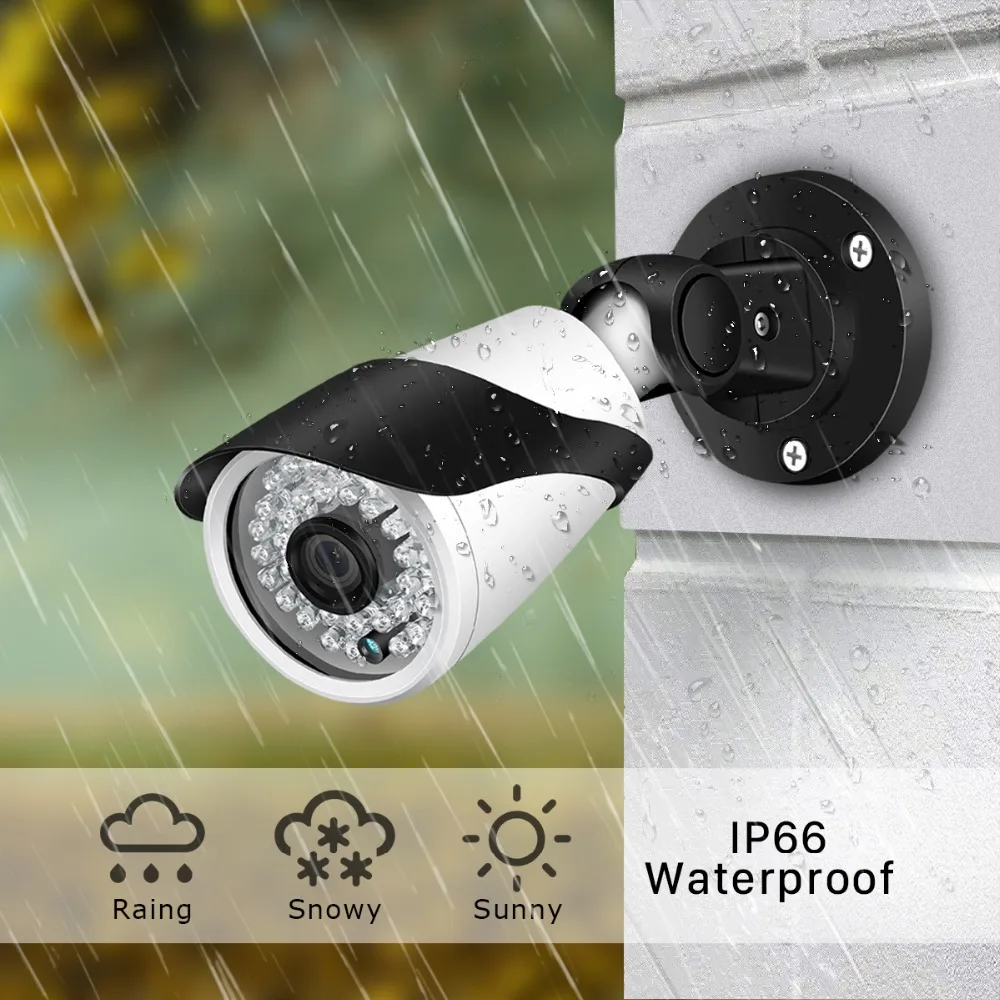 IP камера BESDER уличная водонепроницаемая H.265 5 МП 2592*1944 пикселей IP66 ONVIF 2 0 P2P