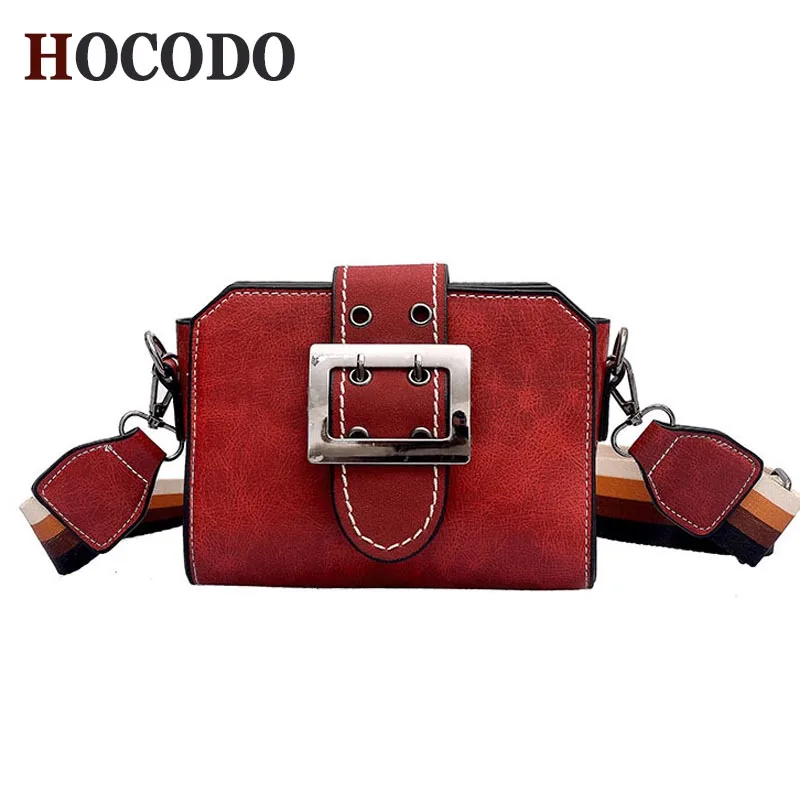 

HOCODO Brand Bags For Women 2018 Wide Shoulder Strap Retro Small Square Bag Women'S Messenger Bag Luxury Handbags Bolso Femenino