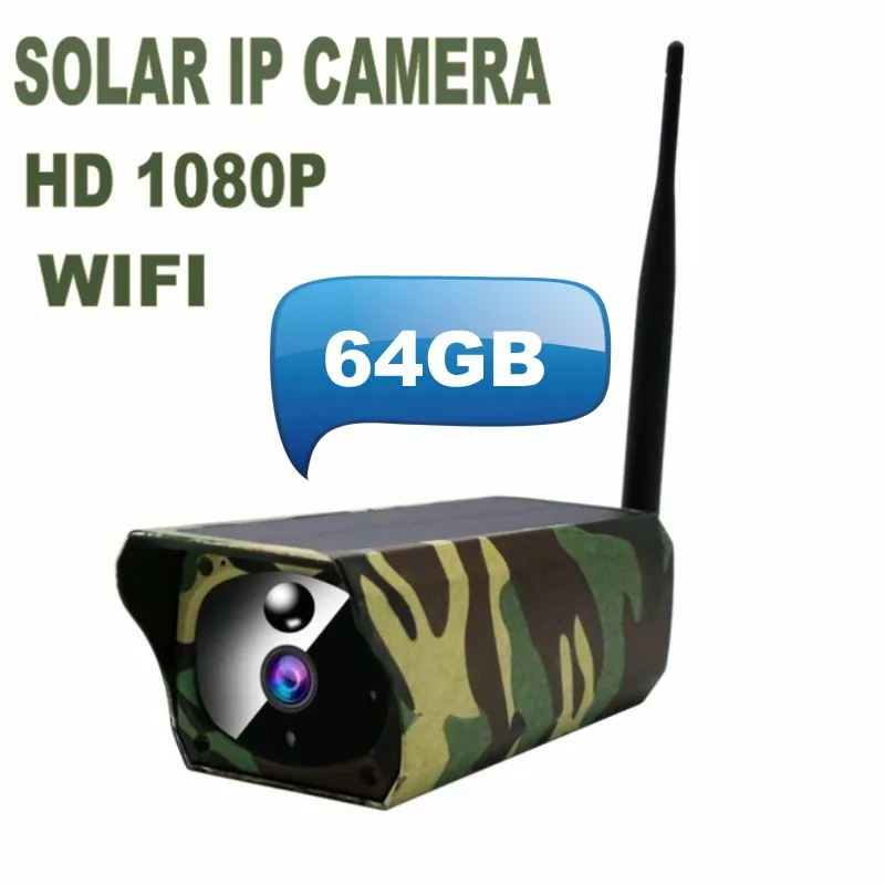 Камера видеонаблюдения Y4 HD 1080P 64 ГБ Wi Fi с солнечной зарядкой IP для охоты наружного использования