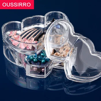 

Double-deck Acrylic Make Up Organizer Storage Box Clear Plastic Cosmetic Storage Box Organizers
