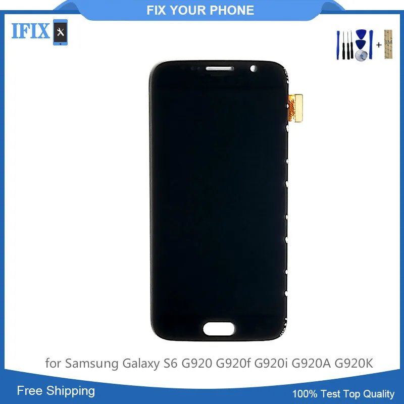 

Tested oled for Samsung for Galaxy S6 G920 G920f G920i G920A G920K LCD Screen Assembly Super AMOLED S6 LCD with Tools