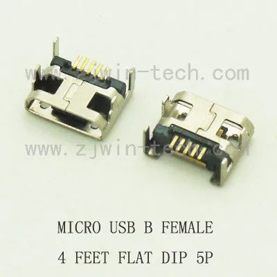 10 шт./лот разъем Micro USB типа B 5Pin длинный 4 фута плоский рот L = 6 0|connector jack|connector usbjack