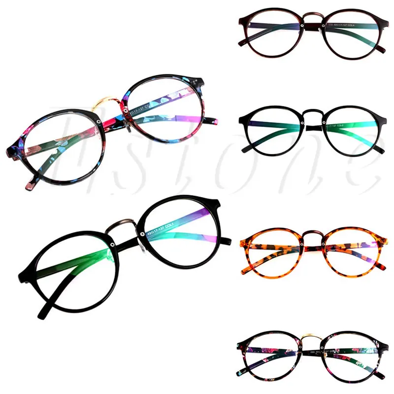 

Vintage Clear Lens Eyeglasses Frame Unisex Retro Round Men Women Nerd Glasses