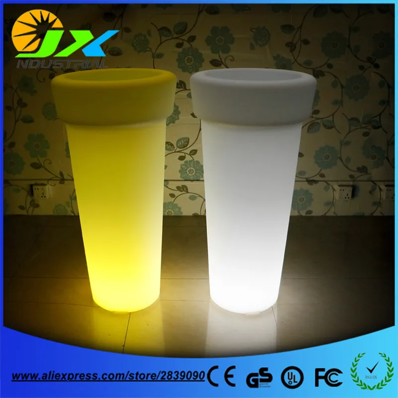 

JXYINDUSTRIAL Free Shipping LED Light Flowerpot Colors Changeable Luminous flash flower pot tray