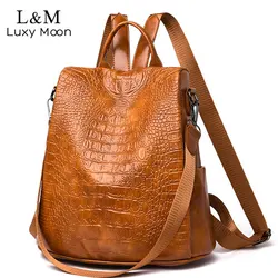 Leather Women Backpacks Crocodile Pattern Female Shoulder Bags Solid School Backpack For Teenage Girls Travel Back Pack XA317H Leather Women Backpacks Crocodile Pattern Female Shoulder Bags Solid School Backpack For Teenage Girls Travel Back Pack XA317H