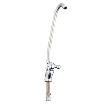 

1/4" Ceramic Core Gooseneck Water Purifier Faucet Reverse Osmosis RO Drinking Water Filter Faucet Parts External Chrome Plating