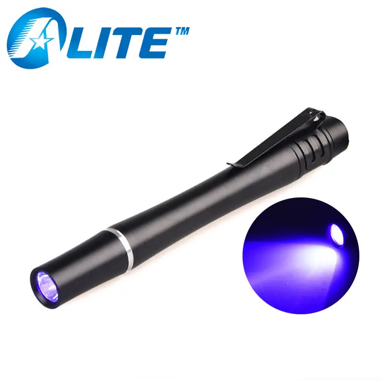 Mini pocket ultraviolet pen glue curing invisible ink detector 395NM