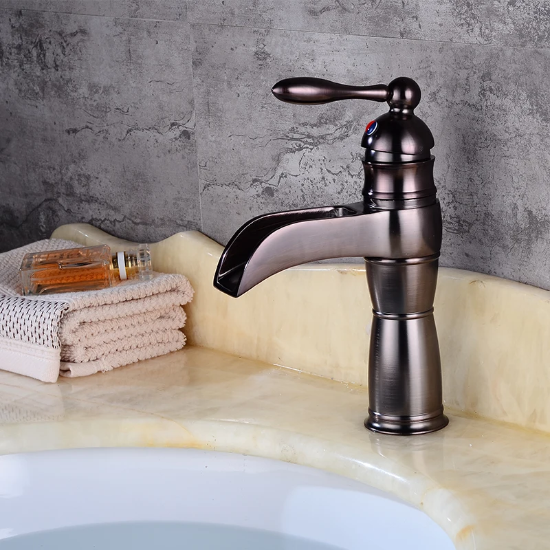 Brand Quality Brown Basin Faucets Pure copper Mixer Tap ...