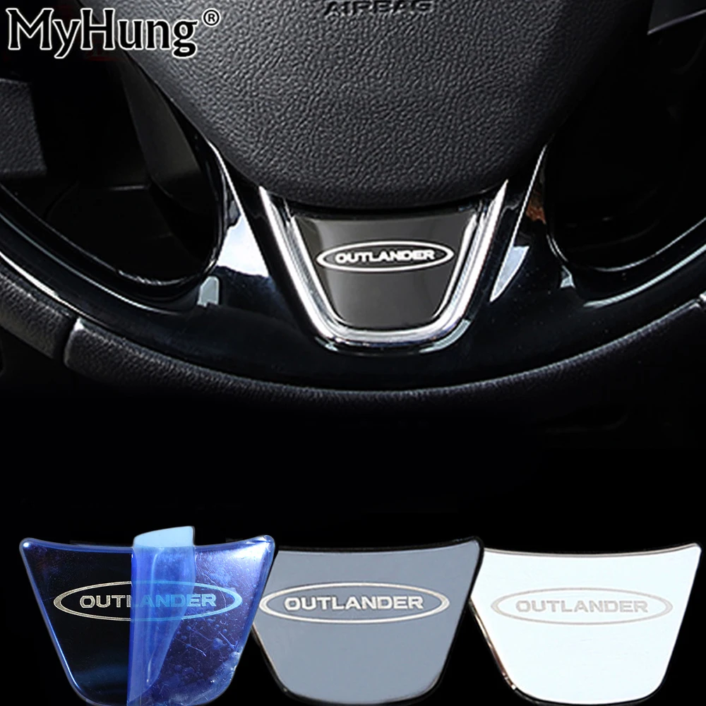 

Car Steering Wheel Steel Sequins Cover Stickers Case For Mitsubishi Outlander 2013 2014 2015 2016 Auto Accessories Car-Styling