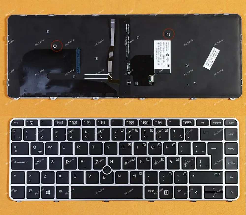 Новая клавиатура с испанской раскладкой для ноутбука HP Elitebook 745 G3 840 848 подсветкой