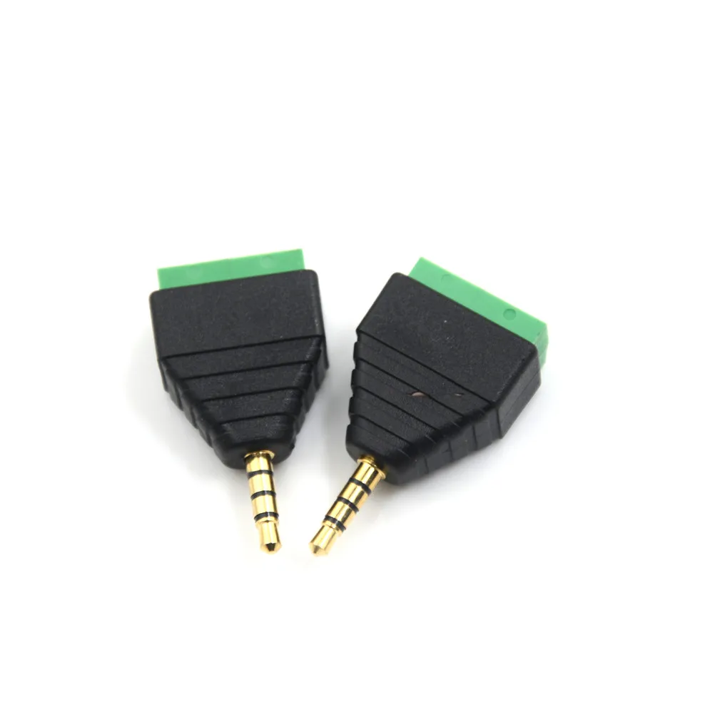 

Video AV Balun 3.5mm 4 Pole Stereo Male to AV Screw Terminal Stereo Jack 3.5 mm male 4 pin Terminal Block Plug connector