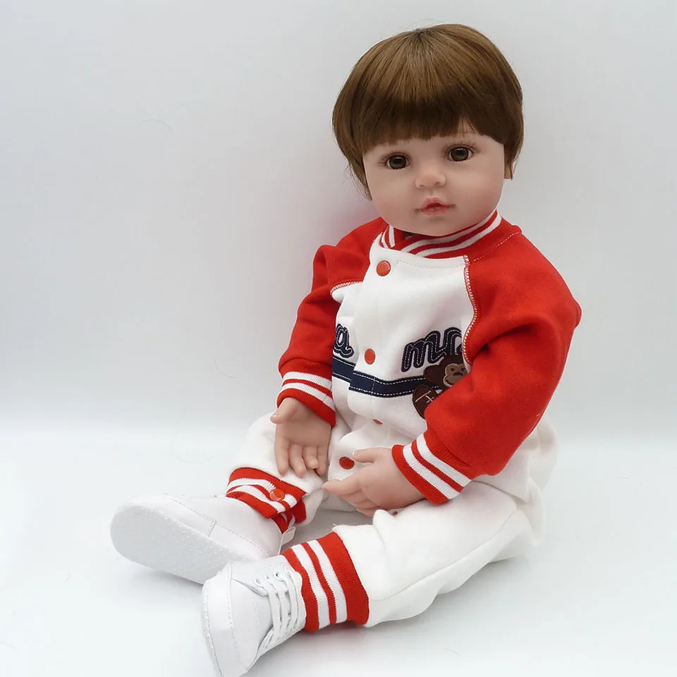 New Arrival Baby Boy 24'' Reborn baby Dolls Toy Soft Silicone Realistic