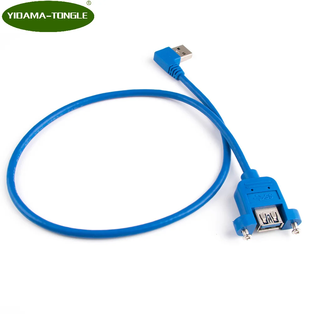 Кабель USB 3 0 USB3.0 A штекер к гнезду крепление на панель с винтами мужчине правый