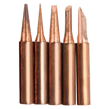 

Bare copper electric soldering iron tip 900M-T 5 Pcs Pure Copper Soldering Iron Tip Lead-free Soldering Tips R06 Tip set