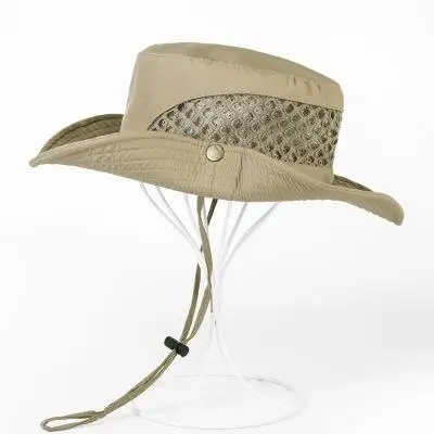 BINGYUANHAOXUAN, мужская летняя и Весенняя модная шапка в рыбацком стиле, повседневная, в западном стиле, для путешествий, новая мода - Цвет: cream color
