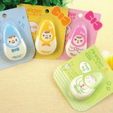 12 шт./партия, милая Корректирующая лента в форме куклы для студентов, милые ленты с рисунком, канцелярские принадлежности(tt-4302