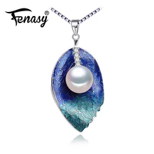 FENASY Pearl Jewelry leaf pendant,Genuine natural Pearl Necklace,cloisonne Pearl Choker pendant Women 2017 new Enamel pendant FENASY Pearl Jewelry leaf pendant,Genuine natural Pearl Necklace,cloisonne Pearl Choker pendant Women 2017 new Enamel pendant