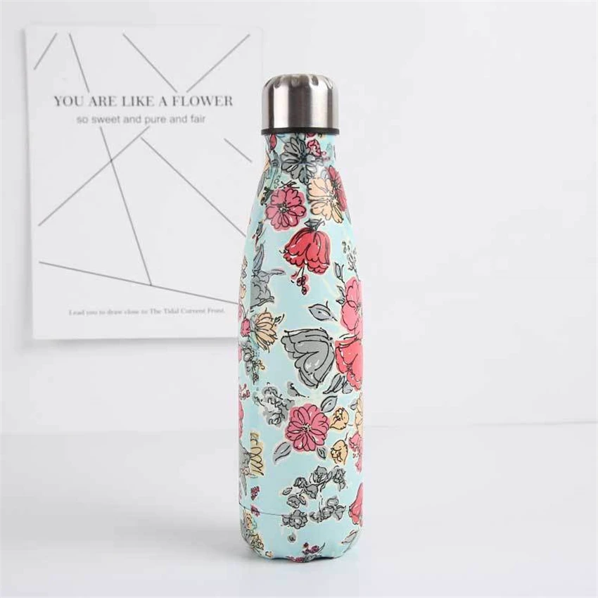 500ml Double-Wall Insulated Vacuum Flask Stainless Steel Water Bottle BPA Free Thermos for Sport Water Bottles