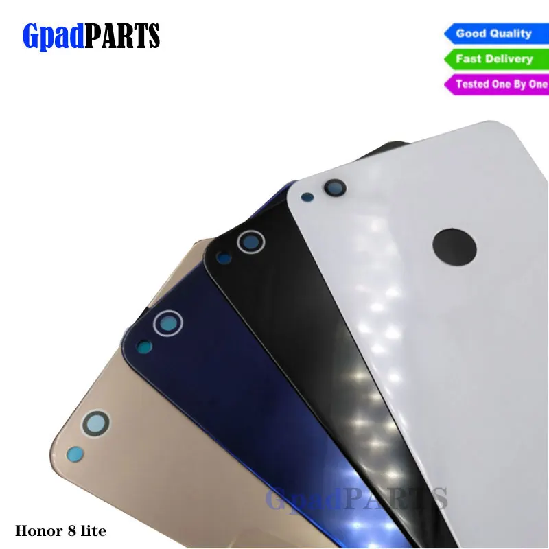 Для Huawei Honor 8 Lite Задняя стеклянная крышка Замена для Honor 8 Lite задняя крышка корпуса Дверь батарея Чехол