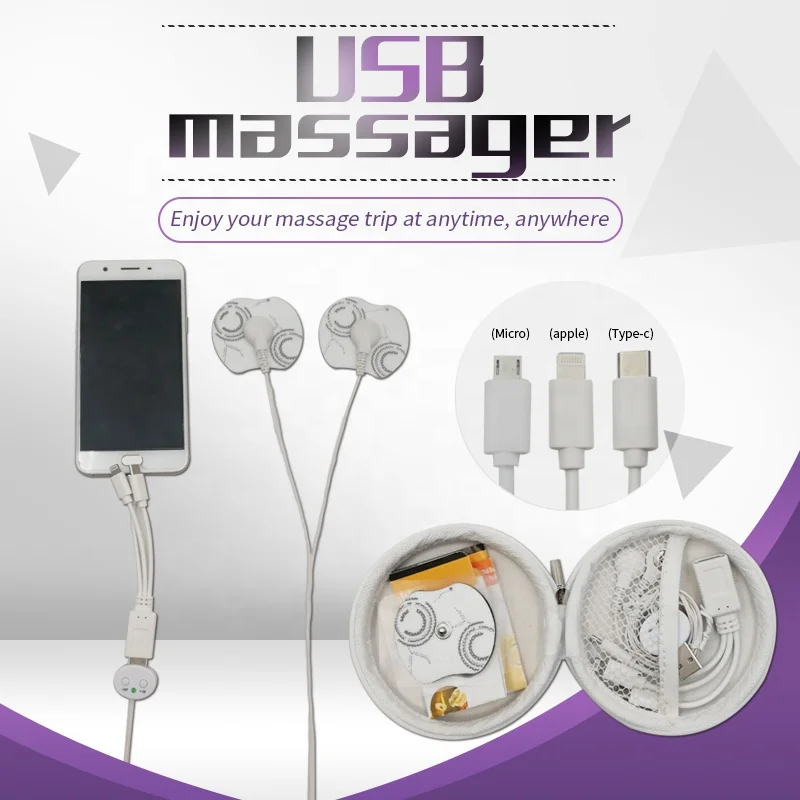 

USB and 3 Connector Massage therapy device ems electronic pulse full body massager machine for muscle relaxing KXS-30