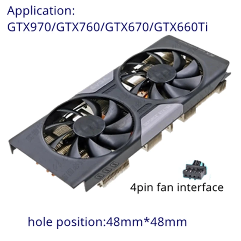 Us 49 8 Aliexpress Com Buy 4pin Fan Graphics Card Gtx 670 Gtx 970 Gtx 760 Gtx660ti 4 Heatpipe Graphics Fan Cooler For Cpu !   Gamer Video Card Gpu - 