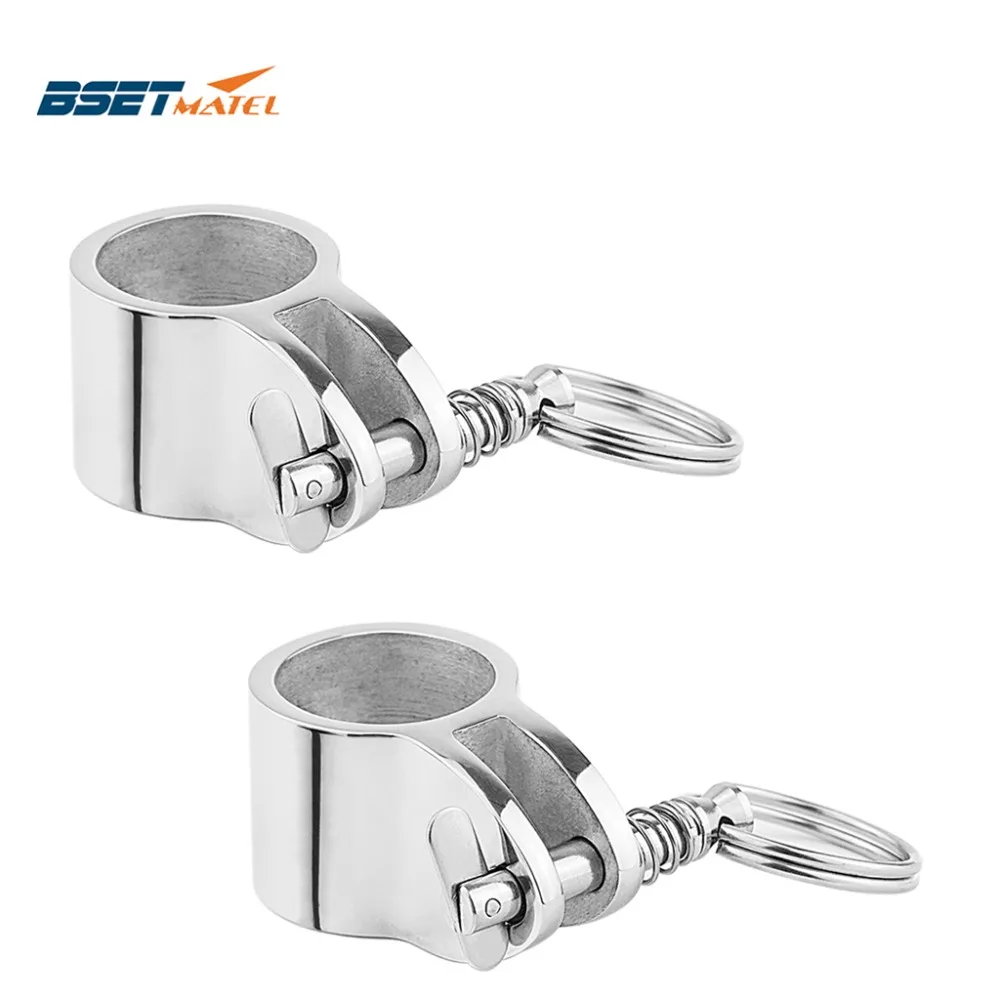 2PCS SS316 Jaw Slide Clamp with Quick Release Pin 1 inch 25mm Bimini