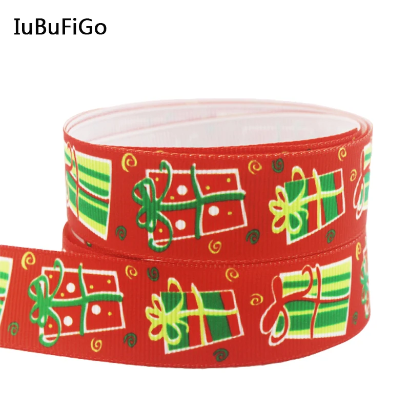 [IuBuFiGo] 60 Yards Christmas gift,7/8 inch Printed Grosgrain ribbon