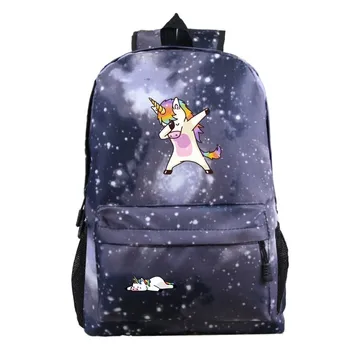 

Classic Canvas Travel Mochila Unicorn Backpack Men 7 Type Sac a Dos Zipper Fashion Softback School Bags For Teenage Girls