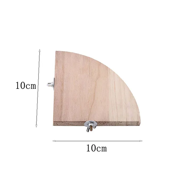 Животное птица попугай деревянная платформа кронштейн стойка игрушка шиншиллы хомяк веер ветка для птицы Клетка игрушка 3 размера домашних животных - Цвет: 10CM