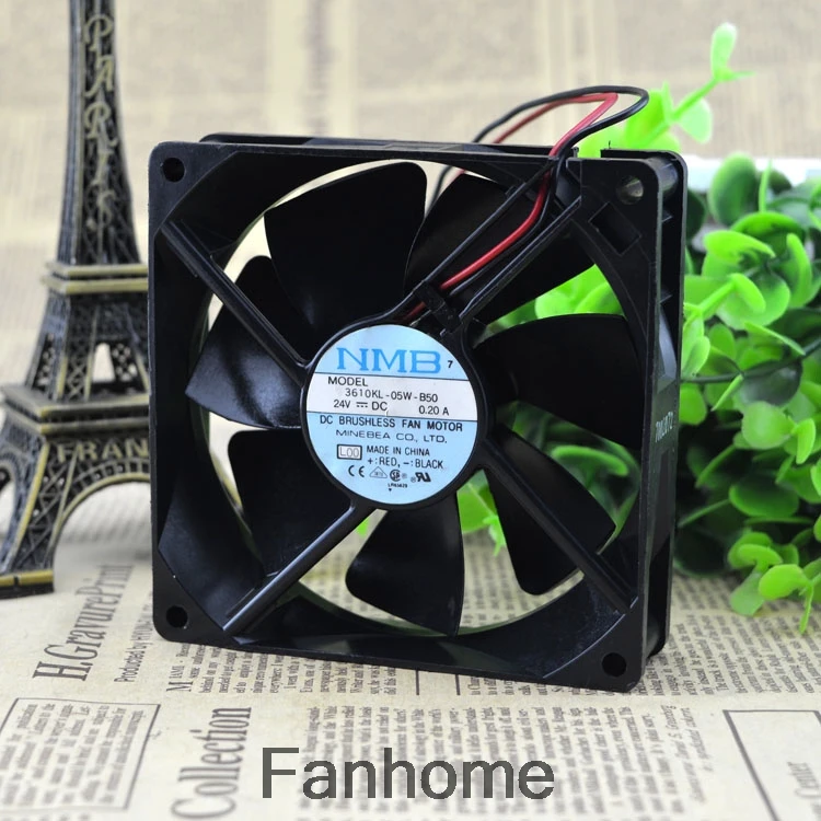 Cooler Fan For NMB 3610KL-05W-B50 24V DC 0.20A 9.2cm 92*92*25MM 54.7CFM 3200RPM