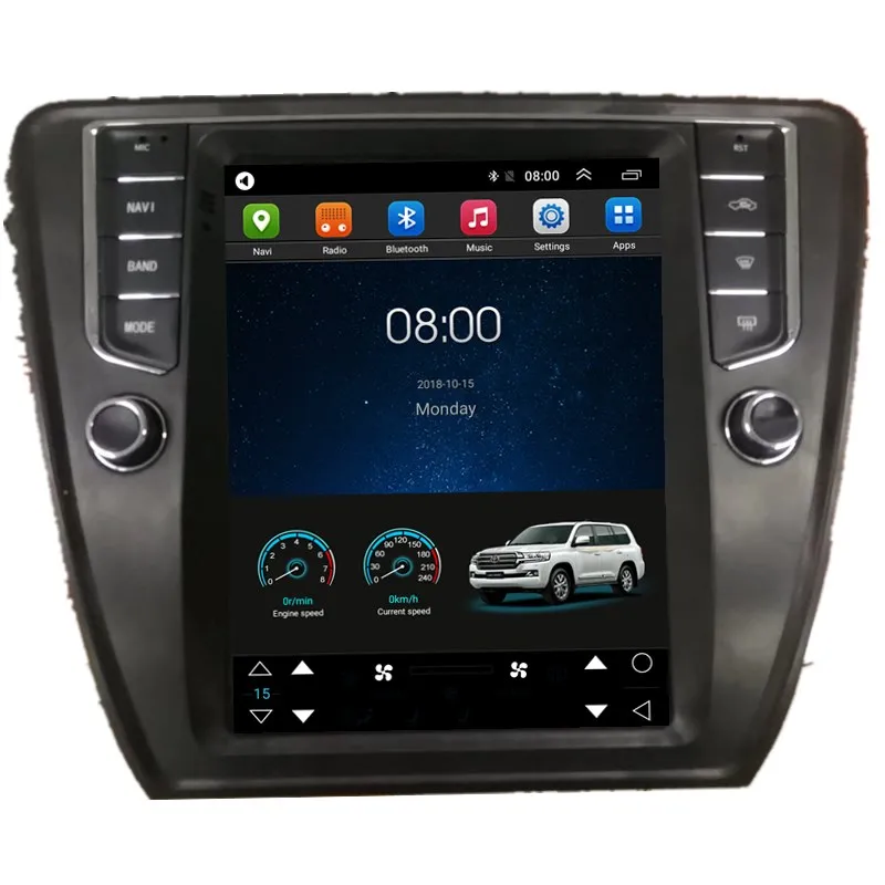 Perfect 9.7" Tesla Vertical Screen Android Car Radio Audio Sat Nav Head Unit for Skoda Octavia A7 Yeti Rapid 2013 2014 2015 2016 0