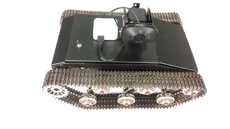 

Arduino Programmable Kit WiFi Mobile Shooting Robot Full Metal Crawler Tank Chassis Platform Truck