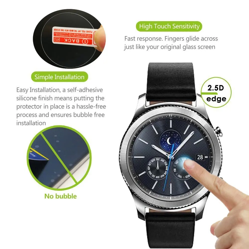 10 шт. закаленное стекло для Garmin Vivoactive 3 trainer d36 мм круглая Защитная пленка экрана