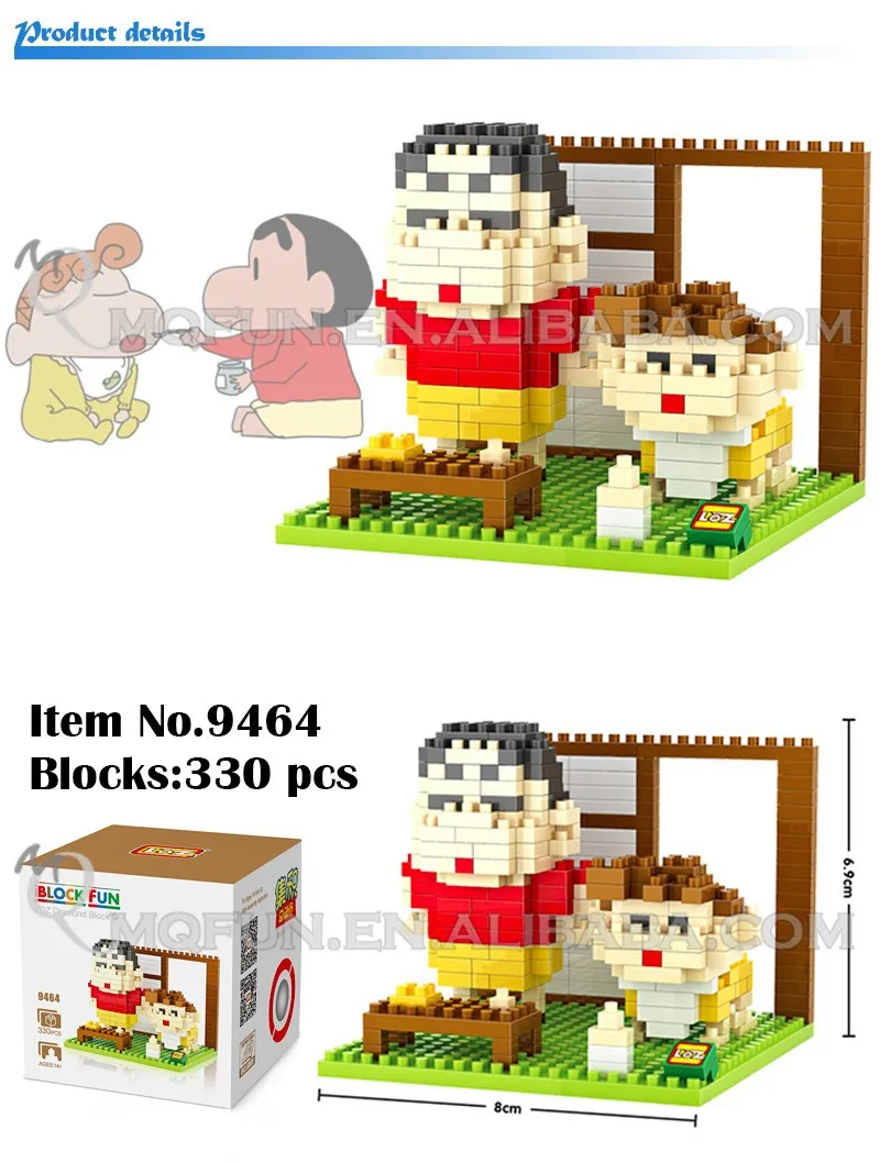 Building Blocks Classic Crayon Shin-chan Micro Bricks Diamond DIY Adult Kids Toy