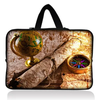 

Retail Sale Map and Compass 14" 14.1" Neoprene Laptop Carrying Bag Sleeve Case Cover Holder+Hide Handle For Dell Alienware M14x