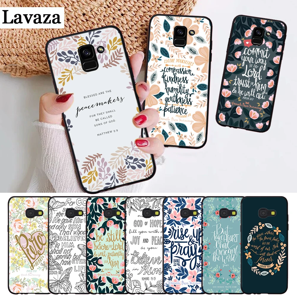 

Lavaza Bible verse Philippians Jesus Silicone Case for Samsung A3 A5 2016 2017 A6 Plus 2018 A7 A8 A9 A10 A30 A40 A50 A70 J6