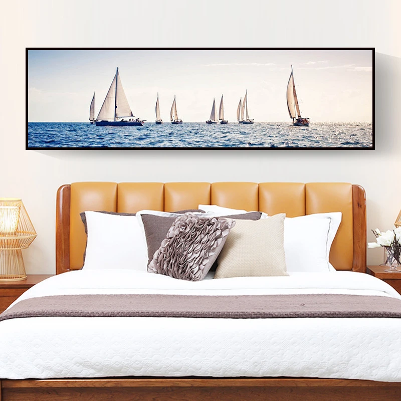 5D Diamond Embroidery Rhinestones Sails In The Sea Picture Of Rhinestones  Full Package Diamond Painting Cross Stitch Needlework