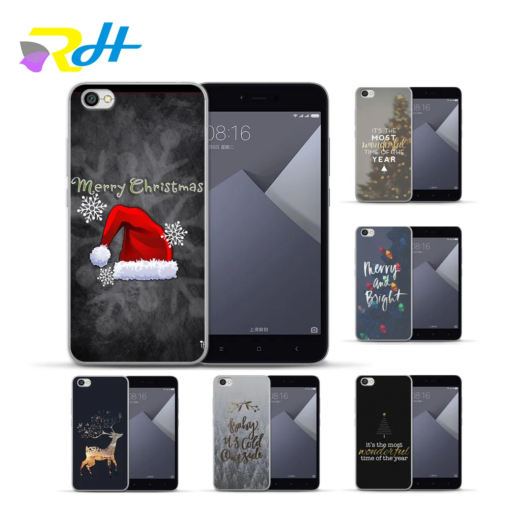 

Case For Xiaomi Redmi 4A 4X Note 4X Mi 5X Mi 6 Plus Mi 6 Cover Christmas snowman Christmas hat Shell For Note 5A Global