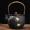 Théière japonaise en fonte 1300ml/1,3l | Nouvelle théière japonaise en fonte Tetsubin théière en fonte authentique, bouilloire Tetsubin ► Photo 2/5