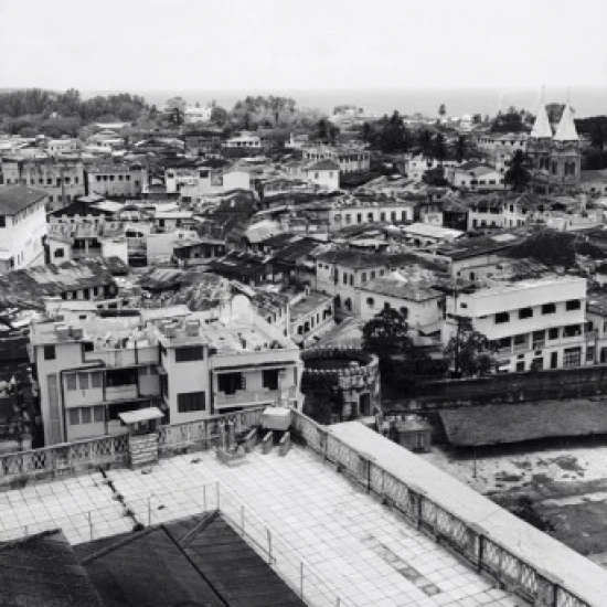 High angle view of buildings in a city  Zanzibar  Tanzania Poster Print (24 x 36)
