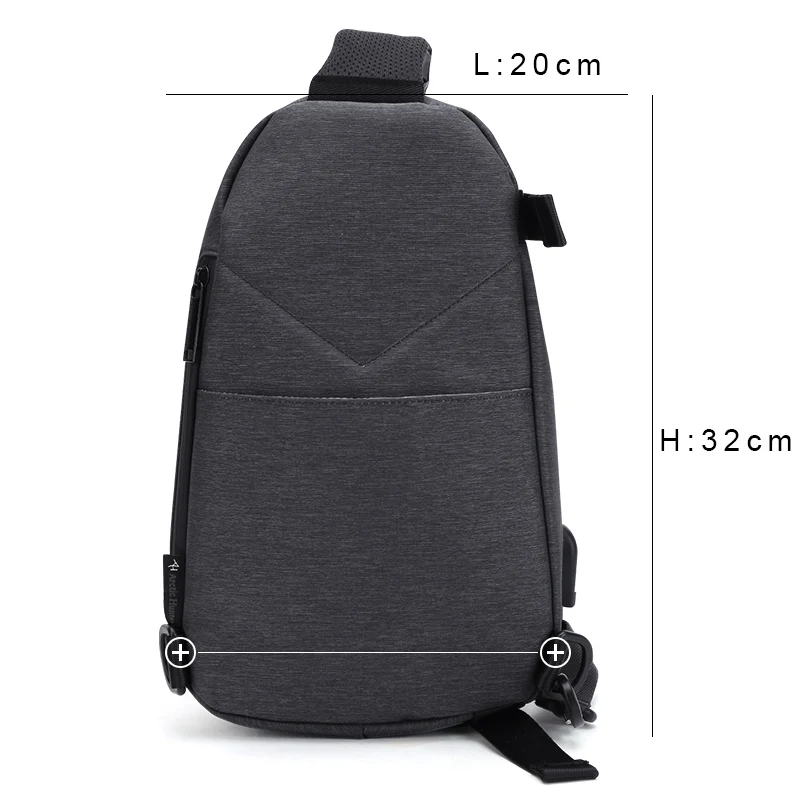 ARCTIC HUNTER 00045 корейские сумки через плечо для мужчин с usb зарядкой