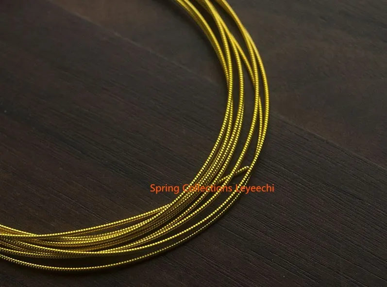 3Meters 0.8/1.0mm round silk bright hand Cross Stitch Embroidery thread french bullion wire Metal gold wire silver Indian silk