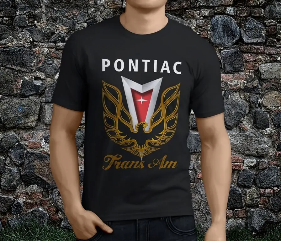 Новая популярная мужская футболка Pontiac Trans Am Firebird Racer Muscle Car Black S 3Xl удобная