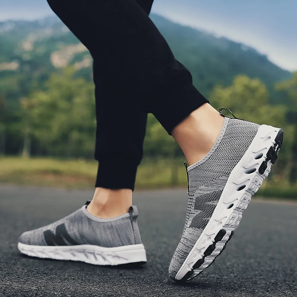 Men Outdoor Casual Breathable Mesh Comfortable Running Male Shoes ...