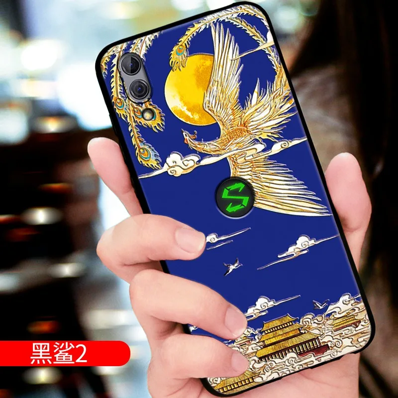 Китайский Sayings Yu Yue Longmen Carps Jumping Dragon Gate Arts чехол для телефона Xiaomi Black Shark 2 Games |