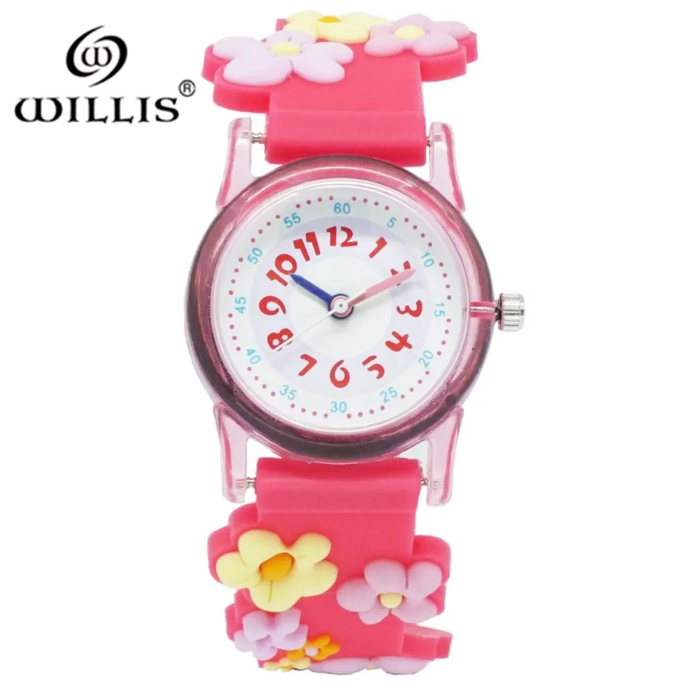 

WILLIS Brand Fashion Children Watches Cute Flower Watches Quartz Wristwatch For Girls Ladies Watch Kid Gift Clock Relogio Montre