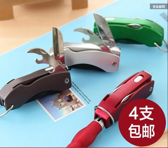 

Multi-functional creativity ballpoint pen Swiss Army knife pen with LED lights 5pcs free shipping