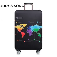 JULY'S SONG World Map Elastic Thick Luggage Cover for Trunk Case Apply 18''-32'' Suitcase Protective Cover Travel Accessory JULY'S SONG World Map Elastic Thick Luggage Cover for Trunk Case Apply 18''-32'' Suitcase Protective Cover Travel Accessory